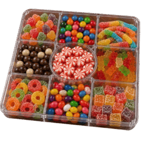 Clear Plastic Sectional Platter